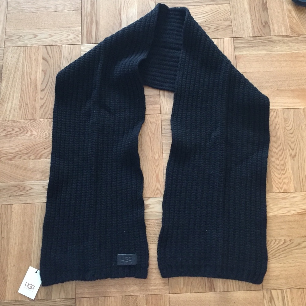UGG black wool scarf (tag clipped off)